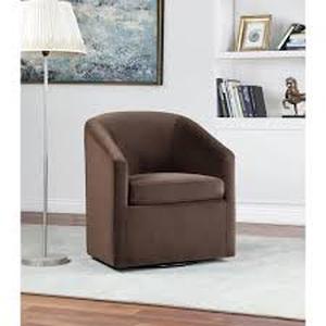 Steve Silver Arlo Coco Brown Accent Swivel Barrel Chair  Customer Returns See Pictures
