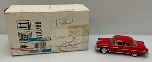 Franklin Mint Die Cast  (1955 Chevy Bel-Air Fire Chief) Precision Model In Original Box
