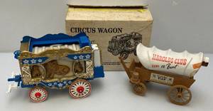 Vintage Collectible Decanters Including Circus Wagon & Covered Wagon (EMPTY)