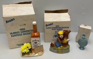 Misc. 1988 Jim Beam Convention Decanters & More (NIB) Sold Empty