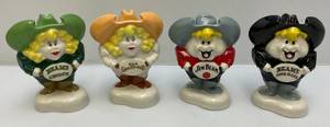 Misc. Vintage WADE Brand Miniature 7 Collectible Jim Beam Cowboys & Cowgirls