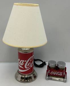 Coca-Cola Collectible Lamp & Salt & Pepper Shakers