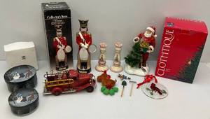Misc. Christmas Items Including Clothtique Santa & More