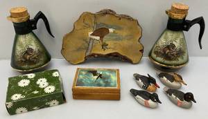 Misc. Wildlife Themed Pieces Including Miniature Duck Decanters & More
