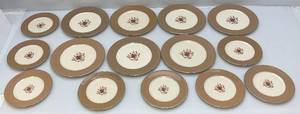 Vintage Flintridge China (Cocoa Rose) Dinner Plates 8 12 & 10 34