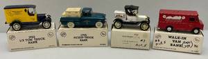 Misc. Vintage Die Cast Collectible Miniature Vehicle Banks (In Original Boxes)