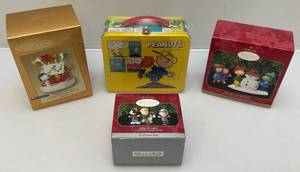 Misc. Hallmark Collectible Peanuts Ornaments & School Days Miniature Peanuts Lunch Box Factory Sealed (NIB)