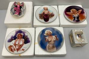 Vintage Bradford Exchange Marilyn Monroe Collectors Plates & More In Original Styrofoam Packing Never Displayed