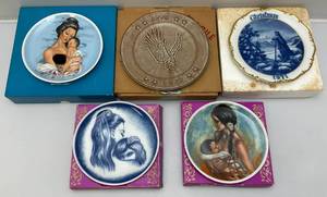Vintage Misc.Collectors Plates Including Dresden & More In Original Boxes Never Displayed