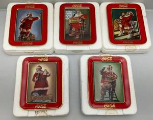 Vintage Franklin Mint Heirloom Recommendation Limited Edition Fine Porcelain Coca-Cola Collectible Plates In Original Packing Never Displayed