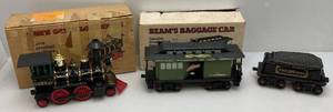 Vintage Jim Beam Train Engine, Tender & Dining Car Decanters (EMPTY)