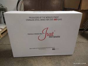 Just Brand Double Bowl Stainless Steel Sink - New in Sealed Box