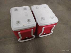 (2) Wheeled Coleman Coolers