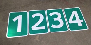(4) Metal Parking Lot Marker Signs