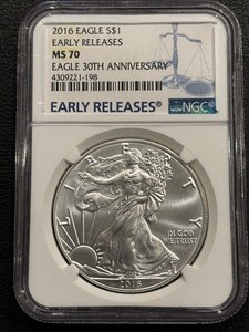 2016 Silver Eagle NGC MS70 Early Release