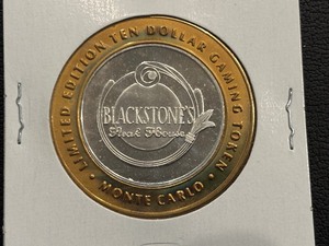 .999 Fine Silver $10 Dollar Gaming Token Monte Carlo