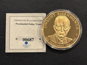 Presidential Dollar Trials Gold Layered Medallion