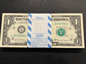 100 Uncirculated Consecutive $1 Dollar Star Notes