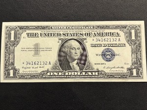 1957 A Blue Seal $1 Dollar Silver Certificate Uncirculated