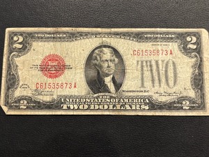 1928 D Red Seal $2 Dollar Note