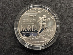1991-P Korea Silver Dollar Proof