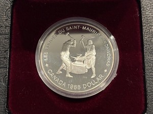 1988 Canada Silver Dollar Les Forges Du Saint-Maurice Ironworks