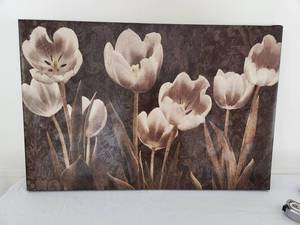 lot 15 image: Floral Canvas Art Print
