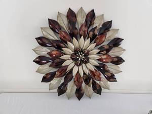 lot 16 image: 3D Metal Floral Wall Art Decor