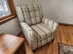 lot 37 image: Geometric Pattern Armchair