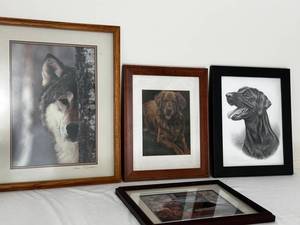 lot 71 image: Framed Animal Art Prints Collection