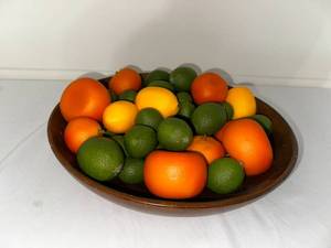 lot 82 image: Realistic Faux Fruit Decor Set