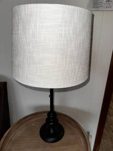 lot 87 image: Modern Black Base Table Lamp