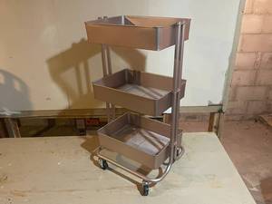 lot 126 image: Three-Tier Rolling Metal Cart