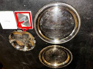 lot 139 image: Vintage Silver Tray Set
