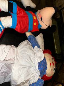 lot 149 image: Vintage Raggedy Ann & Mickey Mouse Dolls