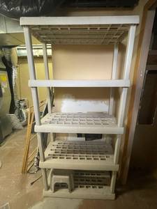 lot 152 image: Multi-Tier Plastic Storage Shelving