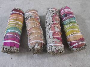(EC1) 4 Chakra Sage Smudge Sticks 4...