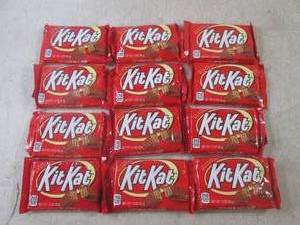 (B-3) 12 Kit Kat Candy Bars Best by...