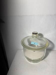 lot 6Z image: Pyrex Glass Vacuum Desiccator with Lid Laboratory