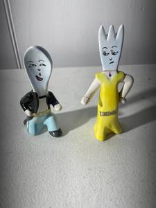 lot 23 image: VTG Anthropomorphic Dancing Spoon Fork Japan Figurines 5 Inch Set