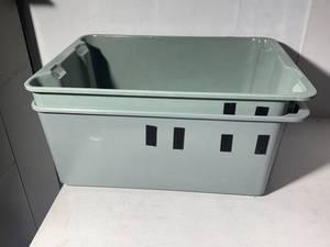lot 24Z image: Durable Plastic Storage Bin 24 Gray