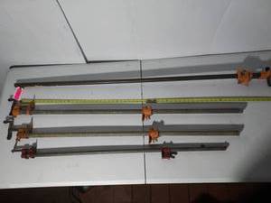 lot 32 image: Set of 4 Heavy Duty Pipe Clamps