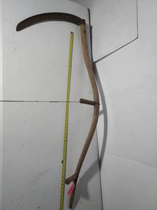 lot 43 image: Vintage Wooden Scythe Tool