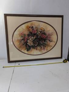 lot 66 image: Framed Floral Painting