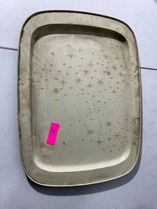 lot 82 image: Vintage Starburst Rectangular Metal Tray