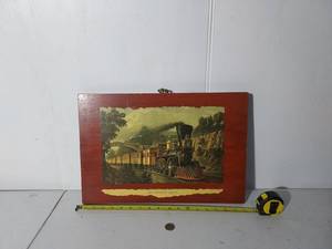 lot 85 image: Vintage Express Train Wall Art