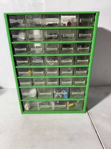 lot 97Z image: Green Multi-Drawer Storage Organizer Cabinet