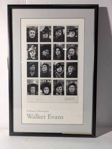 lot 103 image: Walker Evans Subway Portraits Framed Poster