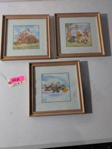 lot 123A image: Winnie the Pooh Framed Prints Set of 3