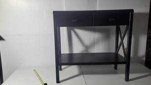 lot 138 image: Modern Black Side Table with Storage